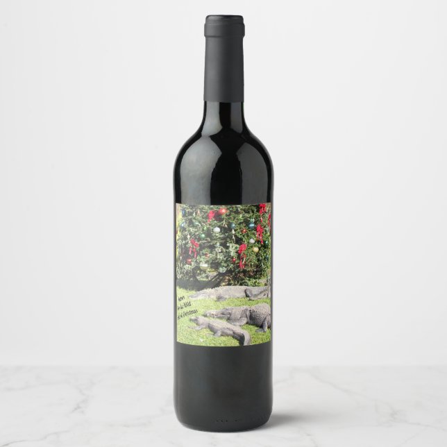 Florida Gators Étiquette de vin de Noël (Devant)