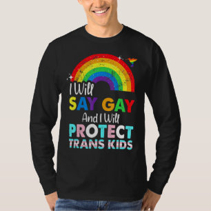 Florida Gay I Will Say Gay And I Will Protect Tran T-Shirt