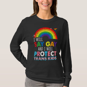 Florida Gay I Will Say Gay And I Will Protect Tran T-Shirt