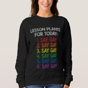 Florida Gay Say Gay Lesson Plans For Today Lgbtq G Sweatshirt