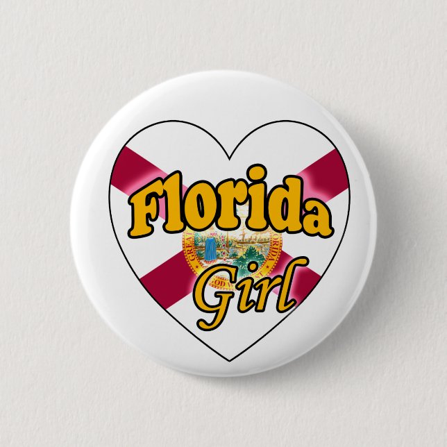 Florida Girl 2 Inch Round Button (Front)