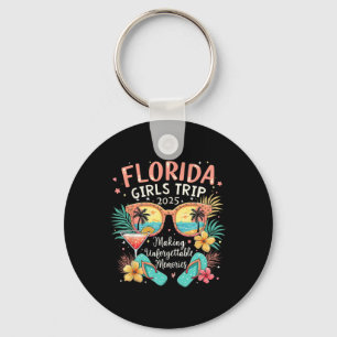 Florida Girls Trip 2025 Beach Vibes Family Vacatio Keychain