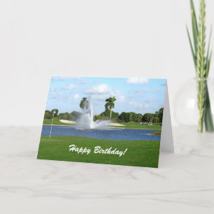 Florida Golf Course Custom Birthday Card