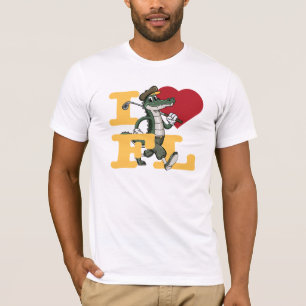 Florida Golf Trip Bachelor Party I Love FL Gator T-Shirt