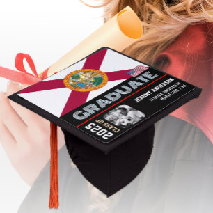 Florida Graduation Hat, Photo, USA, Florida Flag Cap Topper