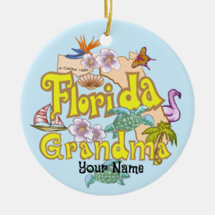 Florida Grandma  Ceramic Ornament