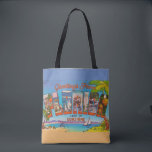 Florida Greetings Colourful Vintage Tote Bag<br><div class="desc">Spectacular,  colourful,  beachy vintage postcard Florida Greeting.  We've repurposed it on a  a fantastic shoulder tote.  The image is on both sides.  you can remove it from the back if you like.</div>