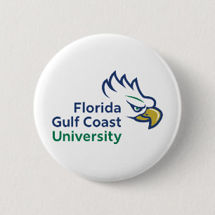Florida Gulf Coast University   FGCU Azul Eagles 2 Inch Round Button