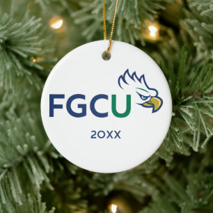 Florida Gulf Coast University Holiday Ceramic Ornament