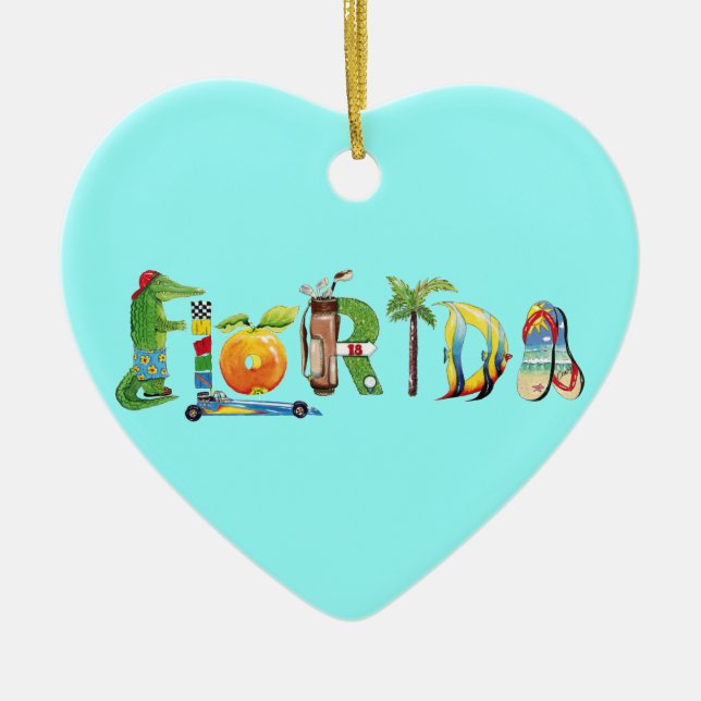Florida Heart Ornament (Front)