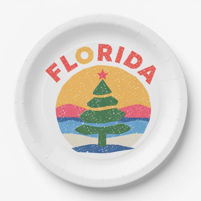 Florida holidays paper plate (Front)