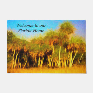 Florida Home Doormat with Palm Trees