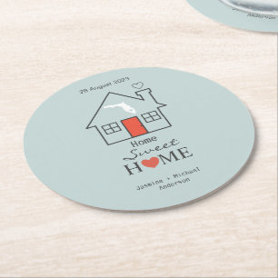 Florida Home Sweet Home Personalized Round Paper Coaster