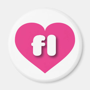 Florida hot pink heart - I love fl Magnet