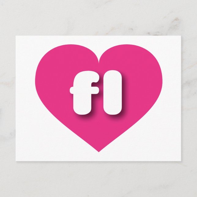 Florida hot pink heart - I love fl Postcard (Front)