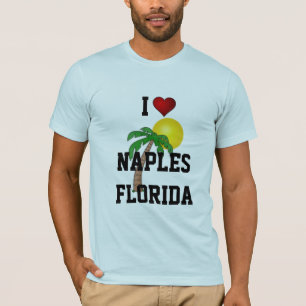 Florida: I Love Naples, Florida palm tree and sun T-Shirt