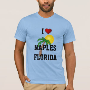 Florida: I Love Naples, Florida palm tree and sun T-Shirt