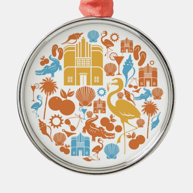 Florida Icons Metal Ornament (Front)