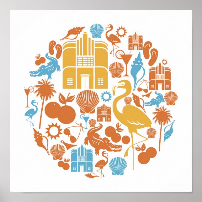 Florida Icons Poster (Front)