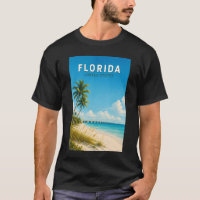 Florida Illustration Travel Art Vintage