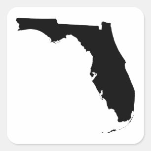 Florida in Black and White Square Sticker