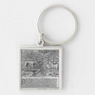 Florida Indians hunting deer Keychain