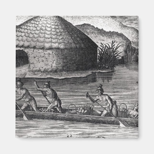 Florida Indians Storing their Crops Magnet (Front)