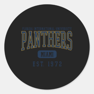 Florida International Fiu Panthers Founded Date Classic Round Sticker
