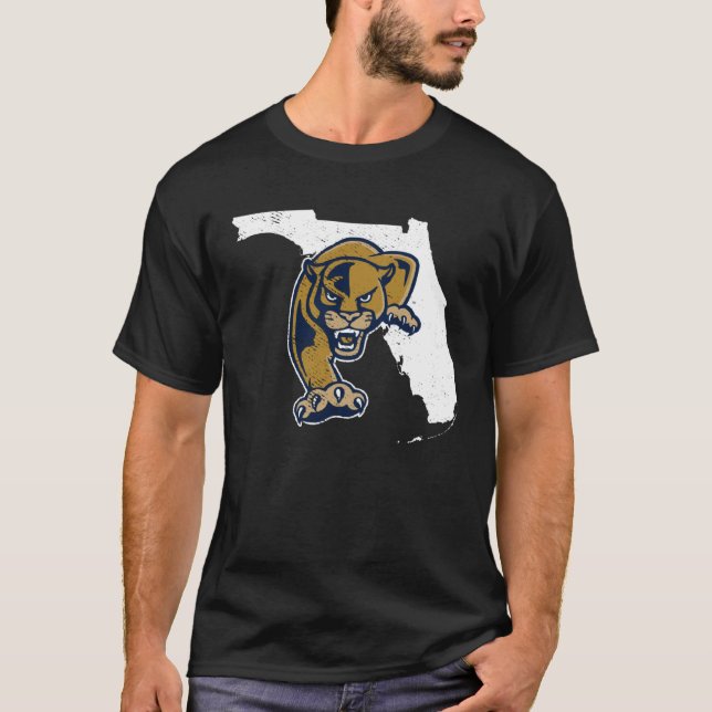 Florida International FIU Panthers State Shape T-Shirt (Front)