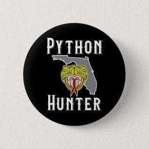 Florida Invasive Pythons Hunting  2 Inch Round Button