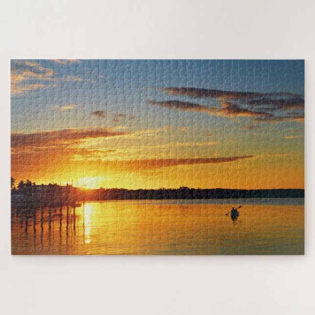 Florida Kayaker at Sunset Jigsaw Puzzle (Horizontal)