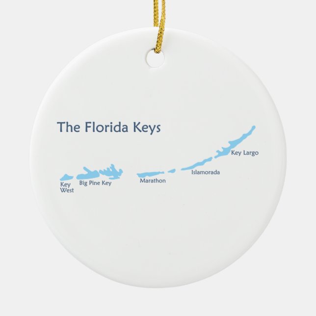 Florida Keys. Ceramic Ornament (Front)