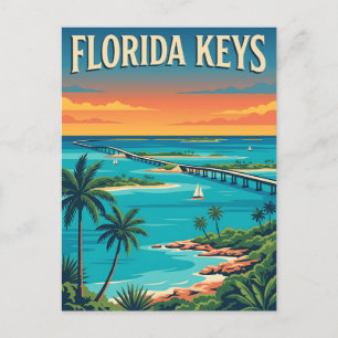 Florida Keys Florida Tropical Coastal Travel Postcard