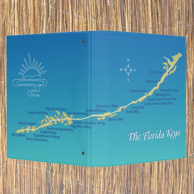 Florida  Keys map illusration with island names Binder (Creator Uploaded)
