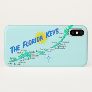 Florida Keys map retro Case-Mate iPhone Case