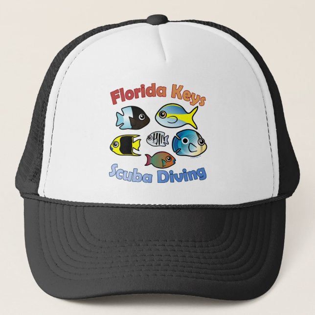 Florida Keys Scuba Diving Trucker Hat (Front)