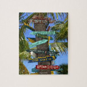 Florida Keys Sign Posts Jigsaw Puzzle