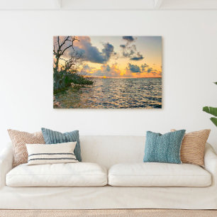 Florida Keys Sunset Mangrove Ocean Scene Canvas Print