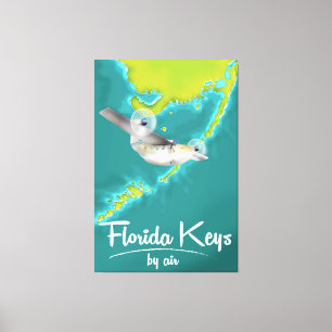 Florida Keys Vacation poster Canvas Print