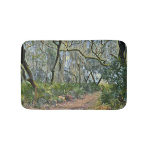 Florida Lace Spanish Moss Impressionist Art Bath Mat
