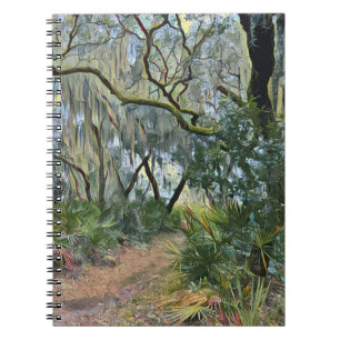 Florida Lace Spanish Moss Impressionist Art Notebook