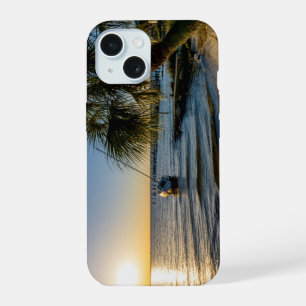 Florida Leaning Palm Tree Sunset iPhone Case