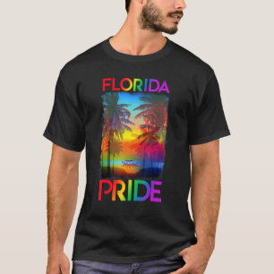 Florida Lgbt State Gay Pride Rainbow Flag Lgbtq Pr T-Shirt