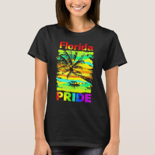 Florida Lgbt State Gay Pride Rainbow Flag Vintage T-Shirt