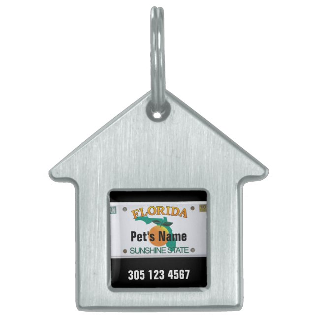 Florida License Plate (customizable) Pet Tag (Front)