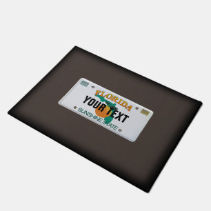 Florida License Plate Doormat (customizable)
