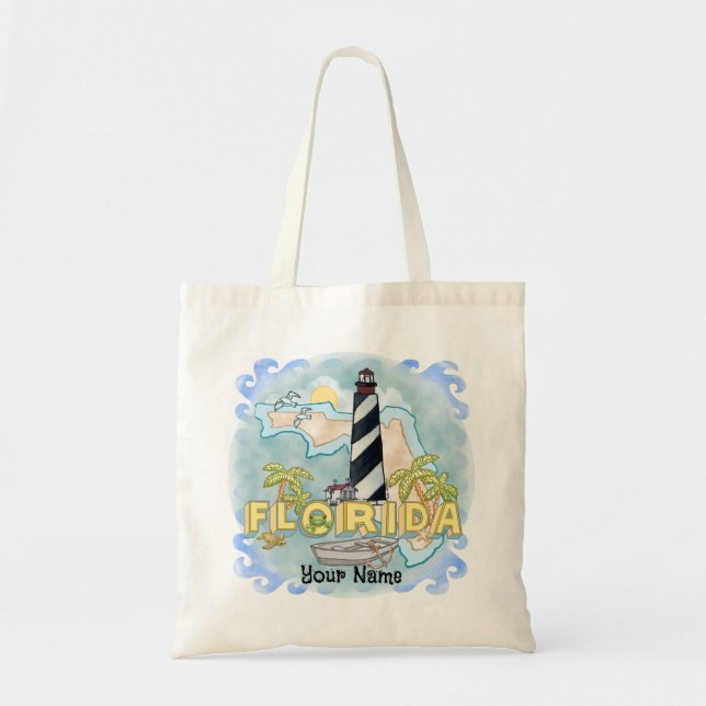 Florida Lighthouse Tote Bag (Front)