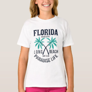 Florida Long Beach Paradise Life Surf Club T-Shirt