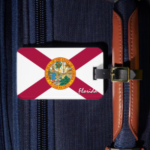 Florida Luggage Tags, patriotic Florida Flag Tag