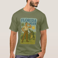 Florida Man Alligator Friend | Funny Retro Coastal